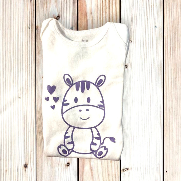 ZEBRA CRITTER| CREEPER| BODYSUIT| 9 MONTHS| BABY GIFT| SHOWER| FUN NEW - Picture 1 of 4